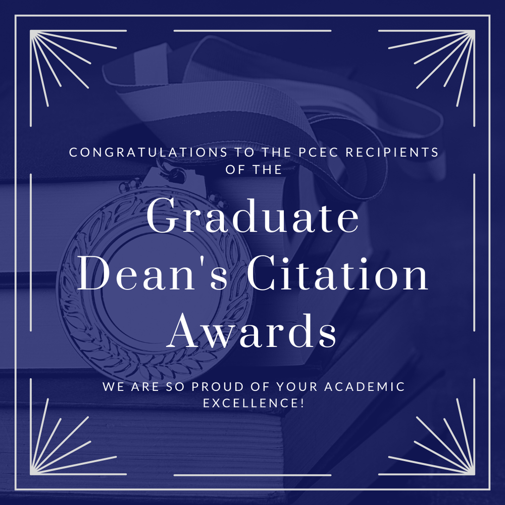 PCEC STUDENTS RECEIVE GRADUATE DEAN'S CITATION AWARDS